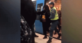 টেনে-হিঁচড়ে ট্রেন থেকে নামানো হলো গর্ভবতীকে