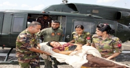 পাহাড় থেকে হেলিকপ্টারে এনে প্রসূতির প্রাণ বাঁচাল সেনাবাহিনী