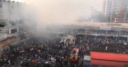কাঁচাবাজারের একটি হোটেল থেকে আগুনের সূত্রপাত