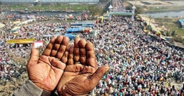 মুসলিম উম্মাহর শান্তি কামনায় ইজতেমার প্রথম মোনাজাত শেষ