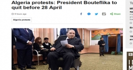 হঠাৎ পদত্যাগের ঘোষণা আলজেরিয়ার প্রেসিডেন্টের