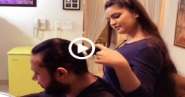 হবু স্বামীর চুল কেটে ভাইরাল পরীমনি হবু স্বামীর চুল কেটে ভাইরাল পরীমনি