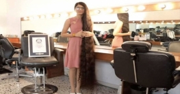 বিশ্বে সবচেয়ে দীর্ঘ চুল গুজরাটের নীলাংশির