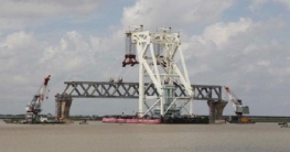 পদ্মা সেতুর ১২০০ মিটার দৃশ্যমান