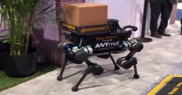 পণ্য নামিয়ে গ্রহীতার দরজায় পৌঁছে দিচ্ছে রোবো-ডগ