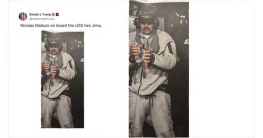মাদুরোকে মার্কিন জাহাজে করে নেওয়ার ছবি শেয়ার করলেন ট্রাম্প