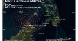 ৭.১ মাত্রার ভূমিকম্পে কেঁপে উঠলো মালয়েশিয়া