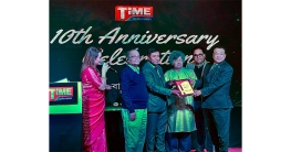 বর্ণাঢ্য আয়োজনে টাইম টিভি’র প্রতিষ্ঠাবার্ষিকী উদযাপন