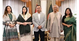 প্রধান উপদেষ্টাকে ফুলেল শুভেচ্ছা জানালেন তারেক রহমান