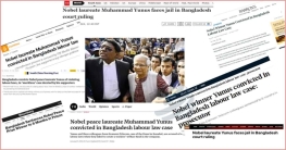 বিশ্ব গণমাধ্যমে ড. ইউনূসের কারাদণ্ডের খবর