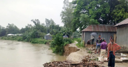 বাঙালি নদীর বাঁধ ভেঙে আতঙ্কে ৫০ গ্রামের মানুষ